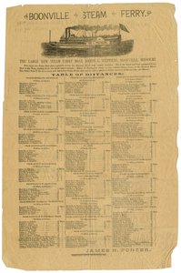 Reverse Carries Advertisements of Boonville Merchants